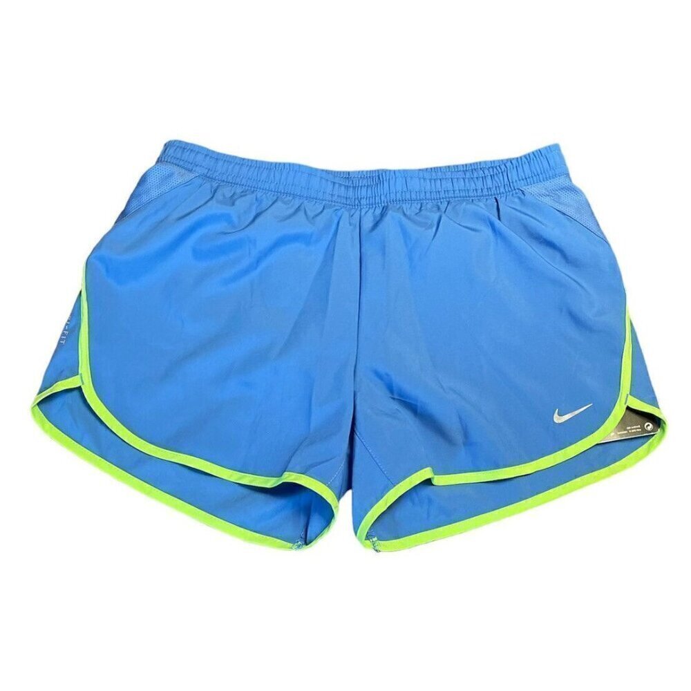 Nike Dri-Fit Athletic Shorts Women's Size XS Blue Green Lined Pull On 547381-402